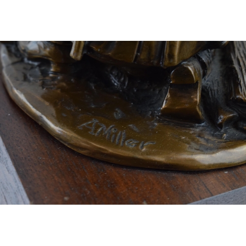 212 - A contemporary bronzed composition model of a fireman and accident victim, 'Fallen Comrade' signed A... 