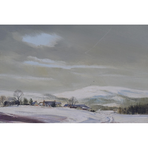 261 - Michael D Barnfather, British contemporary, oil on board, 'Peak District - Winter', 24 x 34cm, frame... 