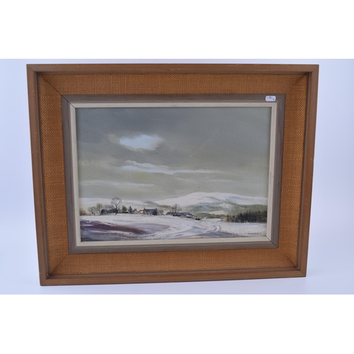 261 - Michael D Barnfather, British contemporary, oil on board, 'Peak District - Winter', 24 x 34cm, frame... 