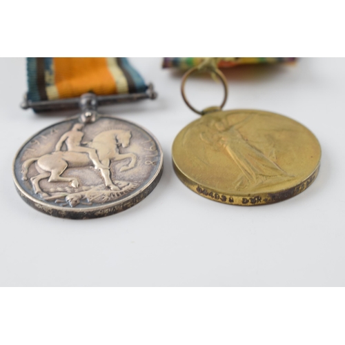 387 - Two WWI medals awarded to 144920 DVR. R. GIBSON R.A. The Great War medal and the 1914 - 1918 medal.