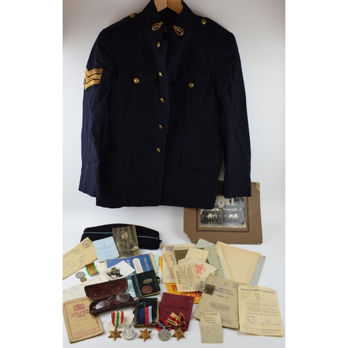 389 - A collection of military items relating to SGT Johnson of the Royal Signals Corps, 2345385 b 01/08/1... 