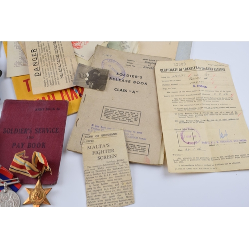 389 - A collection of military items relating to SGT Johnson of the Royal Signals Corps, 2345385 b 01/08/1... 