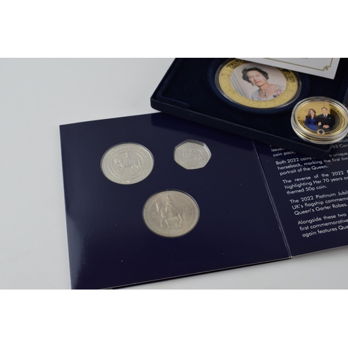 402 - Commemorative coins to include boxed Diamond Jubilee Five Dollar Coin, a Platinum Jubilee 3 coin set... 