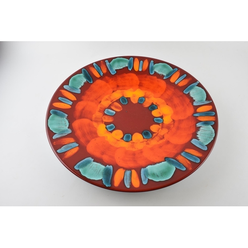 70 - Large Poole Pottery charger in the Volcano pattern, 41.5cm diameter.