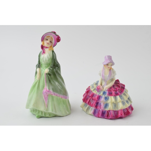 133 - Miniature Royal Doulton lady figures to include Chloe M29 with The Paisley Shawl M26 (2).