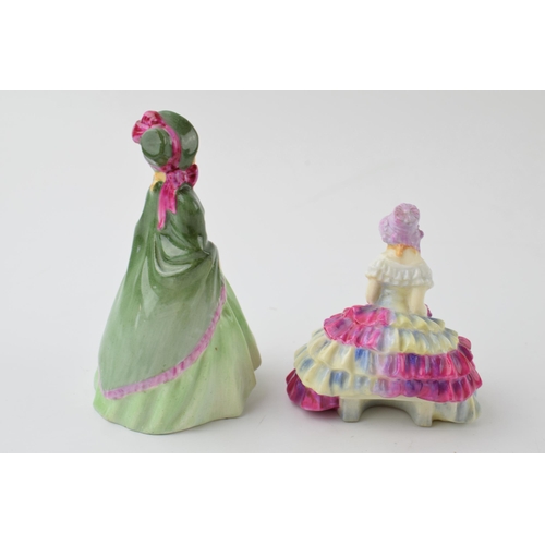 133 - Miniature Royal Doulton lady figures to include Chloe M29 with The Paisley Shawl M26 (2).