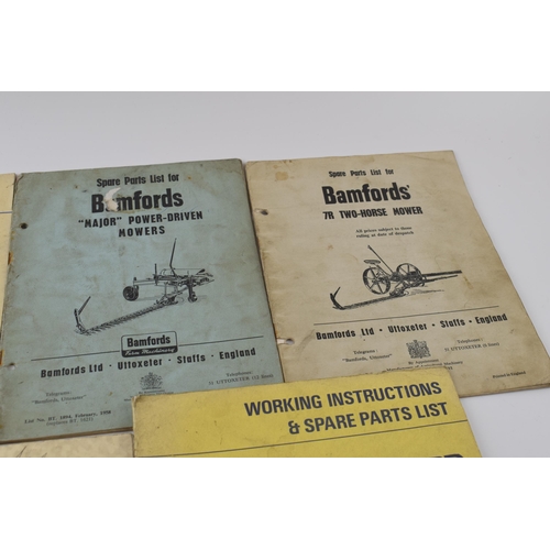 235 - A collection of Bamfords (Uttoxeter) spares / instructions books, ex Bamfords Spares Dept (5).