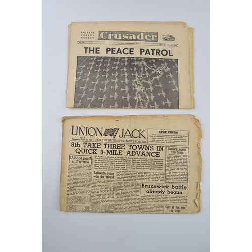 243 - A copy of The Union Jack, April 12th 1945 with a copy of The Crusader, 2nd September 1945 (2).