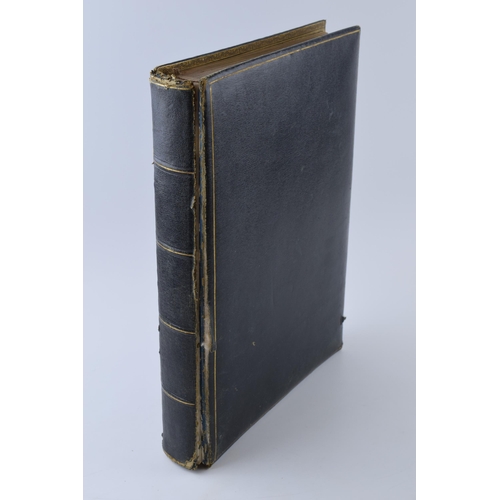 247 - A leather bound photo album to include Victorian and Edwardian photographs, continental and British,... 