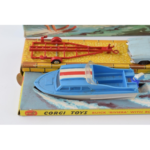 320A - Boxed Corgi The Riviera Gift Set No.31 to include Buick Riviera, Dolphin 20 Cabin Cruiser, Evinrude ... 