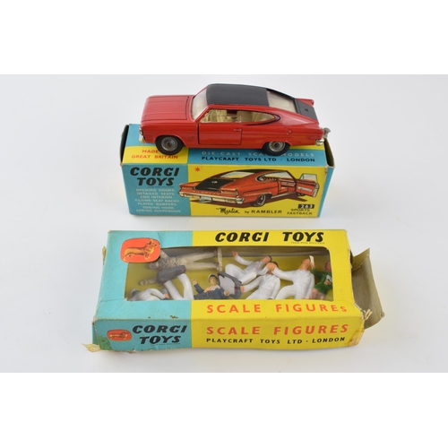 320F - Boxed Corgi Toys Rambler Sports Fastback 263 with boxed scale figures (2).