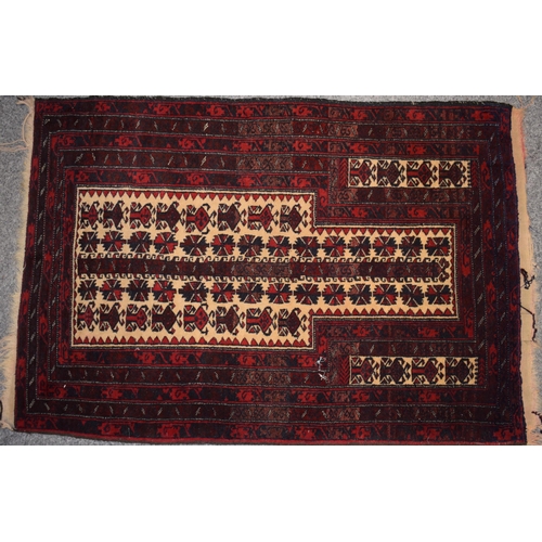 184 - Pakistan Bokhara carpet. Hand-knotted In pinks, black / browns and creams. Natural colour died wool.... 