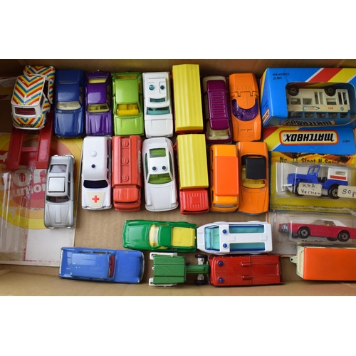 354 - A mixed collection of Matchbox, Dinky, Husky and Corgi cars to include, Dinky Mini Minor, Husky Asto... 