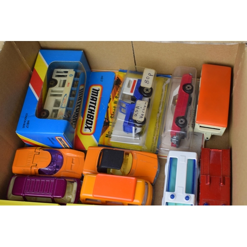 354 - A mixed collection of Matchbox, Dinky, Husky and Corgi cars to include, Dinky Mini Minor, Husky Asto... 