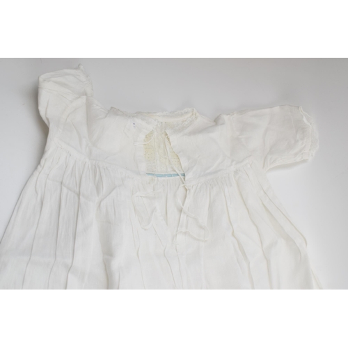 301 - Mid 20th century white christening gown, 75cm long.