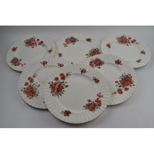 191 - Royal Albert set of 6 27cm diameter dinner plates in the Centennial Rose pattern (6).