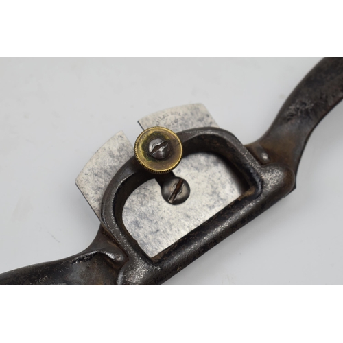 304 - Early Stanley Rule & Level Co Spoke Shave. Round faced, original blade and brass locking nut.