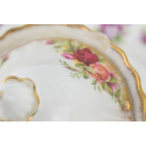 169 - Royal Albert Old Country Roses teapot together with Royal Albert Sweet Violets to include 3 cups, 2 ... 