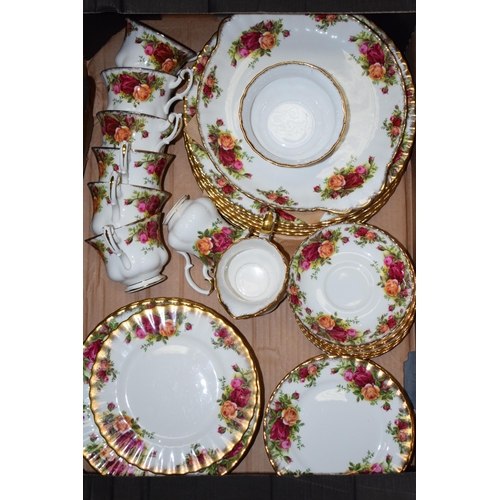 208 - An extensive collection of Royal Albert Old Country Roses tea and dinner ware to include cups, sauce... 