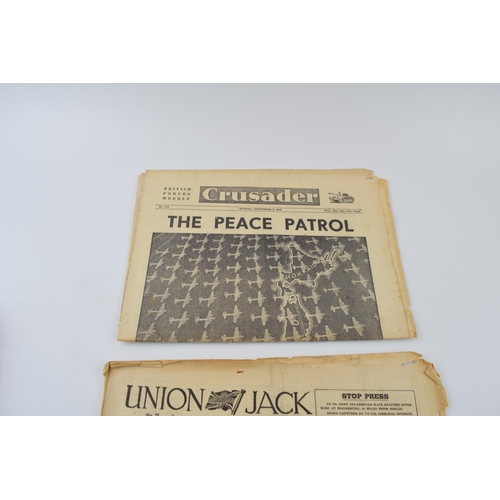 445 - A copy of The Union Jack, April 12th 1945 with a copy of The Crusader, 2nd September 1945 (2).