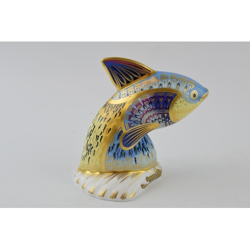 1 - Royal Crown Derby paperweight, from the Tropical Fish Series, Guppy, 12cms, this is number 120 of a ... 