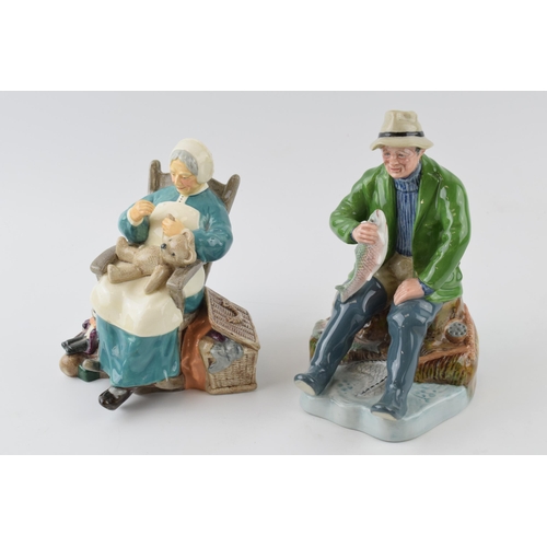 149 - Royal Doulton figures to include Nanny HN2221 and A Good Catch HN2258 (2 - both af).