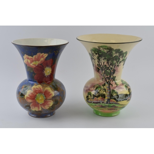 151 - Royal Doulton seriesware to include Gumtrees vase and Wild Roses vase (2), tallest 24cm.