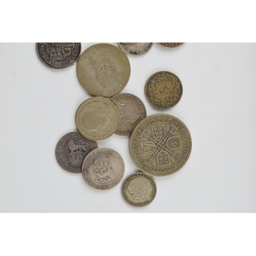 228 - Mixed coins to include examples from across the world, circa 59 grams of silver coinage to include B... 