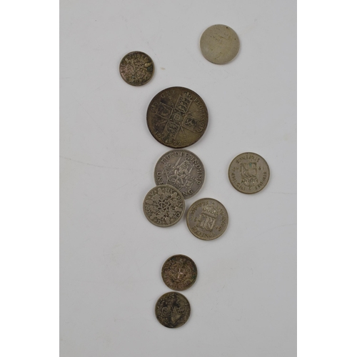 229 - Silver coins to include a fine silver one ounce Britannia, 31.1 grams, pre-1920 coins to include Vic... 