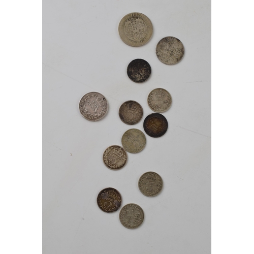 229 - Silver coins to include a fine silver one ounce Britannia, 31.1 grams, pre-1920 coins to include Vic... 