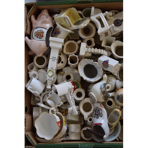 25 - A collection of crested china items to include animals, jugs, vases and varying forms and decoration... 