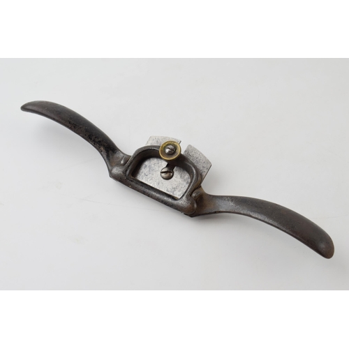 304 - Early Stanley Rule & Level Co Spoke Shave. Round faced, original blade and brass locking nut.