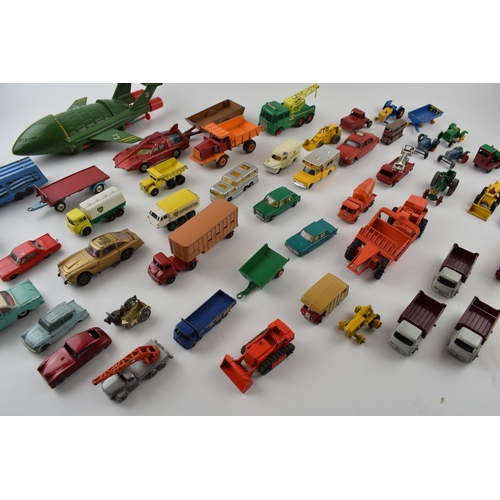 329 - A collection of unboxed vintage die-cast model vehicles by manufacturers Dinky, Corgi and Matchbox a... 