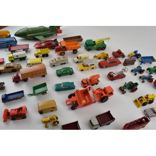 329 - A collection of unboxed vintage die-cast model vehicles by manufacturers Dinky, Corgi and Matchbox a... 