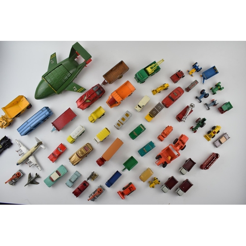 329 - A collection of unboxed vintage die-cast model vehicles by manufacturers Dinky, Corgi and Matchbox a... 