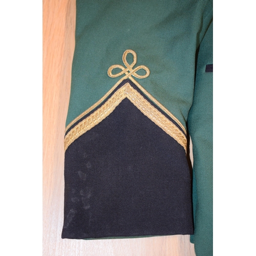 338 - Green blazer, by Brayshaw of Leeds, with Irish lyre buttons.