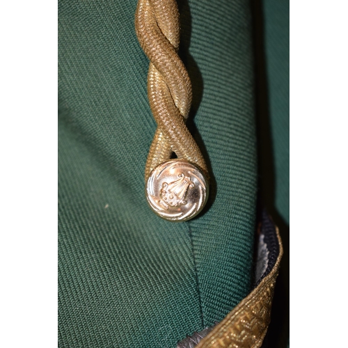 338 - Green blazer, by Brayshaw of Leeds, with Irish lyre buttons.