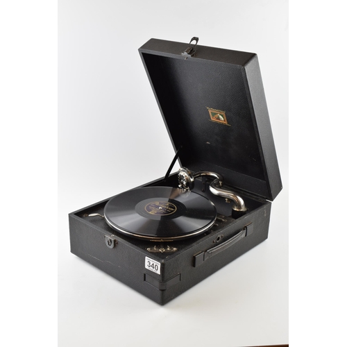 His Master's Voice (HMV) Gramophone, by 'The Gramophone Company Ltd Hayes,  Middlesex'. c1940s. Dimen