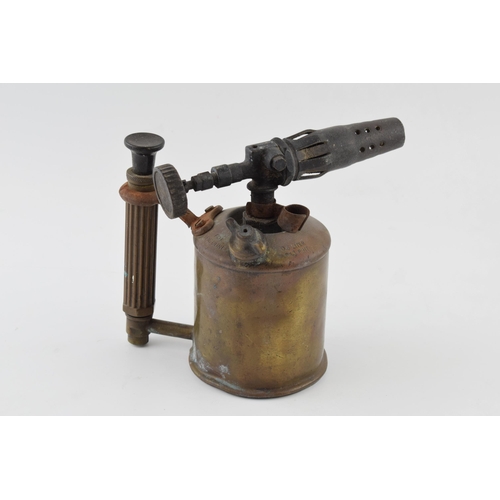 351 - Vintage brass blowtorch made by Max Sievert of Sweden.