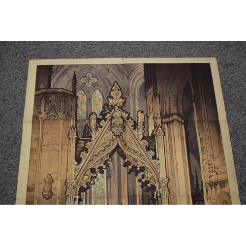 365 - British Railways original poster 'Beverley Minster' 'See England By Rail', double royal size (63.5cm... 