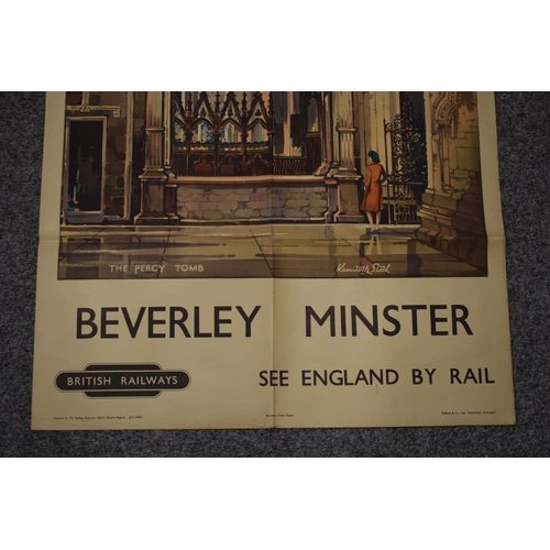 365 - British Railways original poster 'Beverley Minster' 'See England By Rail', double royal size (63.5cm... 