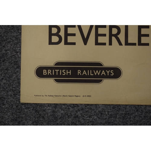 365 - British Railways original poster 'Beverley Minster' 'See England By Rail', double royal size (63.5cm... 