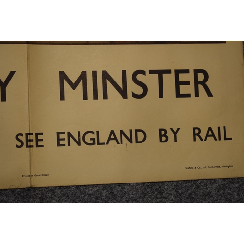 365 - British Railways original poster 'Beverley Minster' 'See England By Rail', double royal size (63.5cm... 