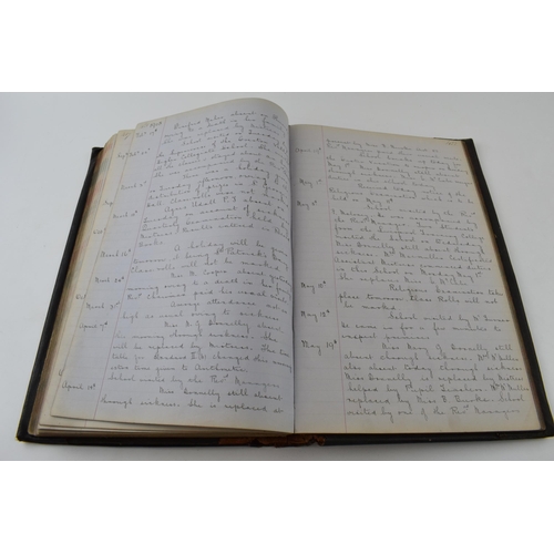 371 - Social History: leather bound book, St Anthony's Girls' School, Liverpool, dating to 1863 onwards, t... 