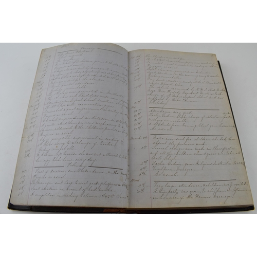 371 - Social History: leather bound book, St Anthony's Girls' School, Liverpool, dating to 1863 onwards, t... 