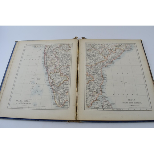 372 - 'The World Wide Atlas' by W & A K Johnston's Atlases, school atlas.