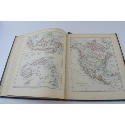 372 - 'The World Wide Atlas' by W & A K Johnston's Atlases, school atlas.