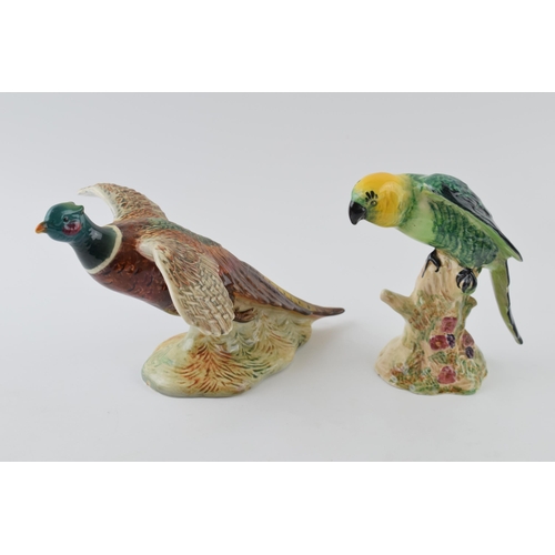 82 - Beswick Pheasant 850 and Parakeet 930 (2).