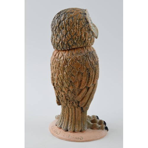 138 - British Studio Pottery Grotesque bird, inspired by the work of the Martin Brothers, marked 'R.C. Kew... 