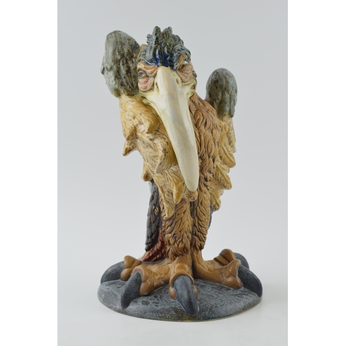 Burslem Pottery Andrew Hull Grotesque bird, inspired by the Martin Brothers, 27cm tall.